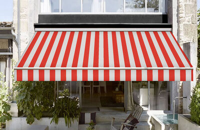 Corti Kırmızı Beyaz Tentelik Kumaş 8000-376 - 2