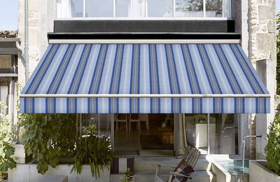 Corti Mavi Gri Çizgili Tentelik Kumaş 8000-875 - 2