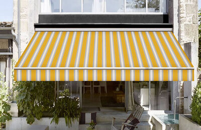 Corti Sarı Gri Çizgili Tentelik Kumaş 8000-605 - 2