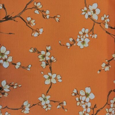 Keten Kumaş Pamuk Çiçekli Şantuklu Keten - 1