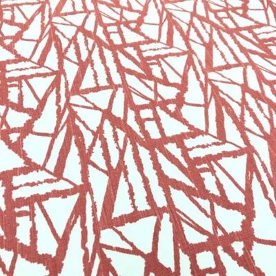 Pamuk Baskılı Keten Geometrik Desen - 1