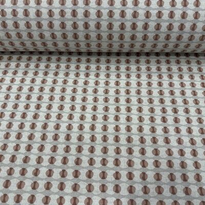 Pamuk Baskılı Keten Nokta Desenli Kumaş 1 - 1