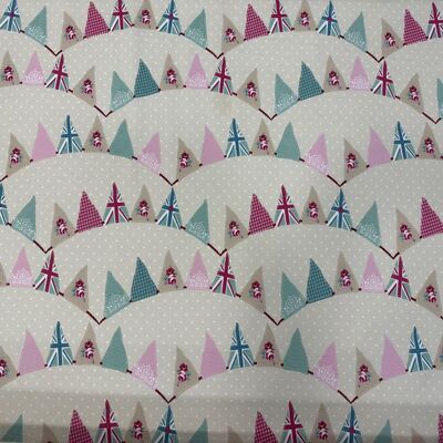 Pamuk Baskılı Keten Kumaş Bayraklar - 1