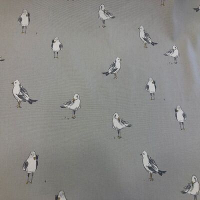 Pamuk Baskılı Keten Kumaş Kuş Desenli 01 - 1