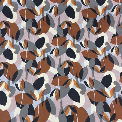 Pamuk Baskılı Keten Kumaş Papağan Desenli 1 - 1