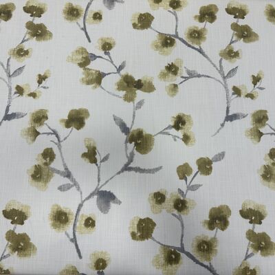 Pamuk Baskılı Keten Kumaş Sarı Çiçekler 1 - 1