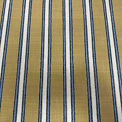 Pamuk Baskılı Keten Kumaş Sarı Çizgili