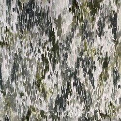 Kumaşçı Home - Pamuk Baskılı Keten Kumaş Yeşil Suluboya Desenli