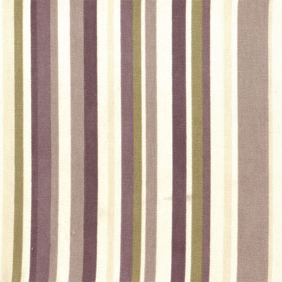 Pamuk Baskılı Keten Kahverengi Çizgili Kumaş - 1