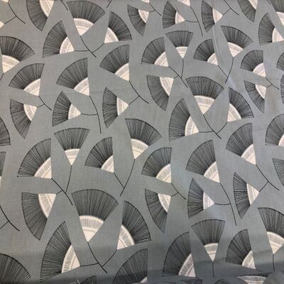 Pamuk Baskılı Keten Süpürgem Desenli Kumaş - 1