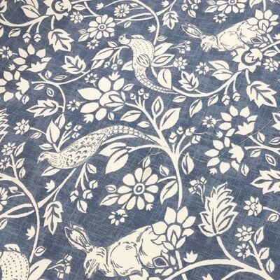 Pamuk Baskılı Keten Tavşan Desenli Kumaş6 - 1