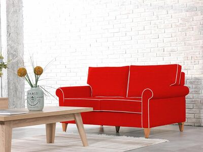 Pamuklu Döşemelik Kırmızı Kanvas Kumaş 1019 - 2