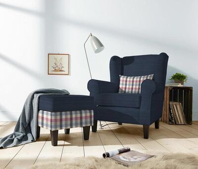 Pamuklu Döşemelik Lacivert  Kanvas Kumaş 1021 - 2