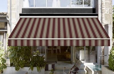 Sauleda Bordo Krem  Çizgili Tentelik Kumaş Marte 2121 - 2