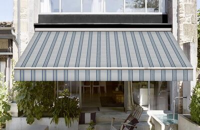 Sauleda Gri Mavi Çizgili Tentelik Kumaş Balmoral 2921 - 2