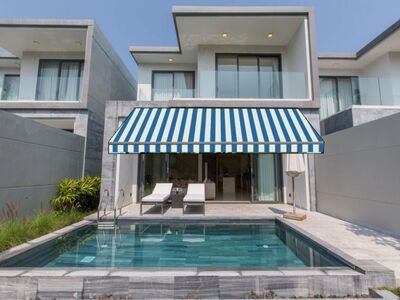 Sauleda Mavi Beyaz Çizgili Tentelik Kumaş Azul Real-N 2359 - 2